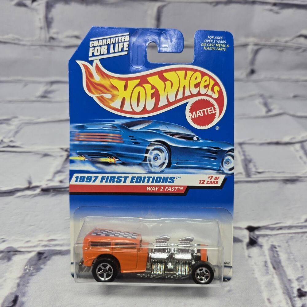 Hot Wheels WAY 2 FAST Orange #514 1997 FIRST EDITIONS 7/12 1:64 NIP